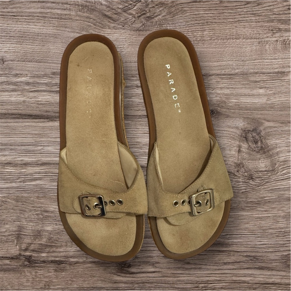Vintage Parade Classic Coastal Taupe Sandal 9 - Picture 1 of 6